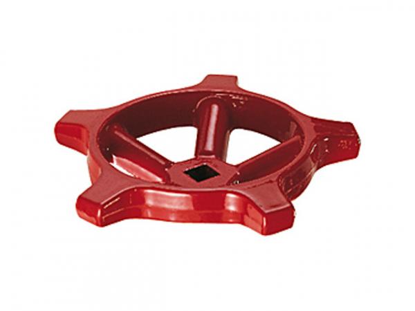 Giacomini P22CY005 Rotes Handrad für Muffenschieber 2", Vierkant 9 mm