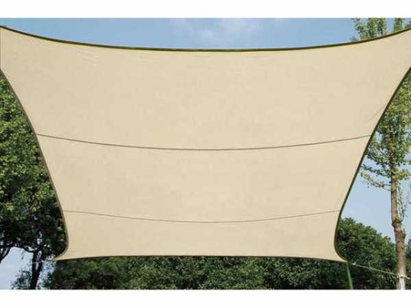 Wasserdichte Sonnensegel Viereck 5x5 m - CHAMPAGNE GSS4500PE