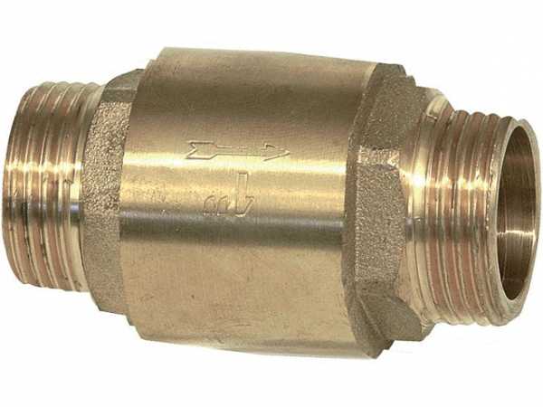 Rückschlagventil AGxAG 1/2" mit Metalleinsatz und Viton Dichtung