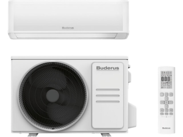 Buderus Logacool AC186i.3 3,5kW Singlesplit-Klimagerät Weiß Heizen/Kühlen/Entfeuchten Set