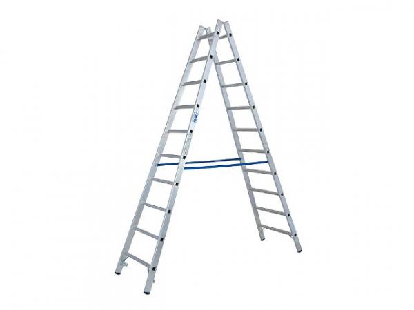 Sprossen-Doppel-Leiter Arbeitshöhe 4,35 Leiterhöhe 2,75 2x10 Sprossen