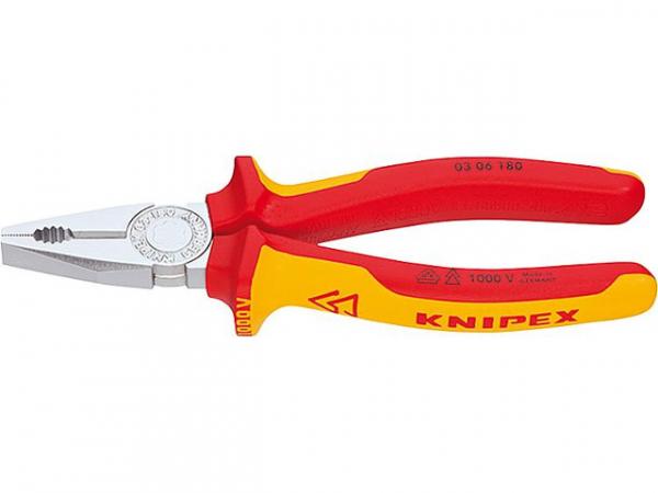 Knipex Kombizange verchromt isoliert mit zweifarbigen Mehr- komponenten-Griffhüllen Länge 200mm