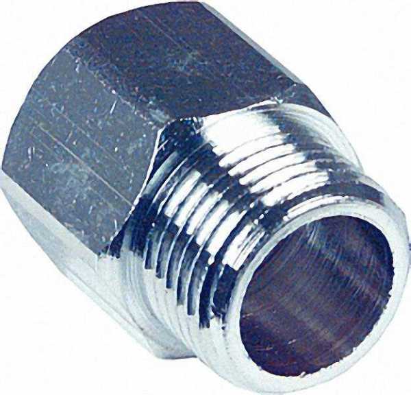 Sechskant-Nippel verchromt 1/2''IG x 3/8''AG