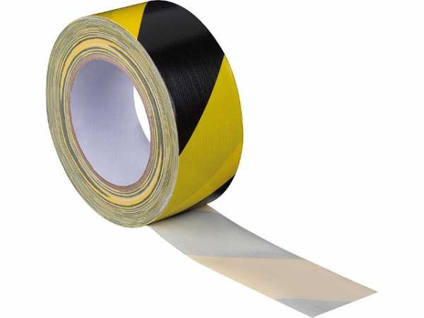 Gewebe-Markierungsband 50x25m Gelb/Schwarz Gewebe