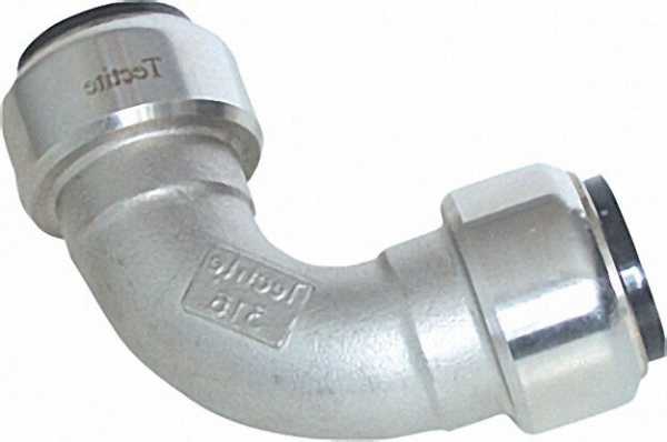 Edelstahl-Steckfitting Bogen 90° (i/i) 15mm