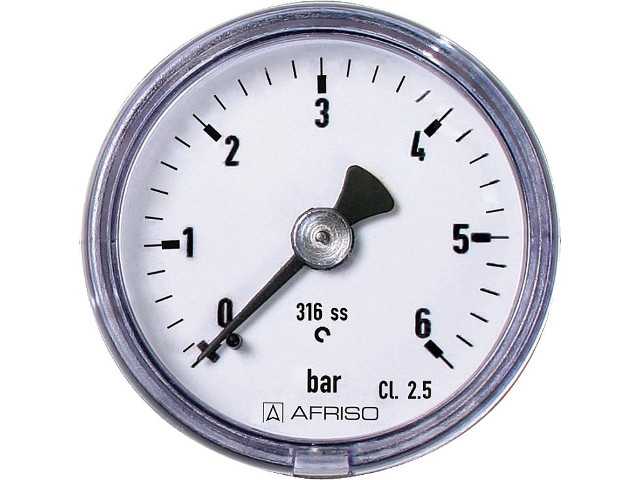Manometer Edelstahl 0-10 bar 40mm, axial 1/8' Manometer Edelstahl 0-10 bar 40mm, axial 1/8'