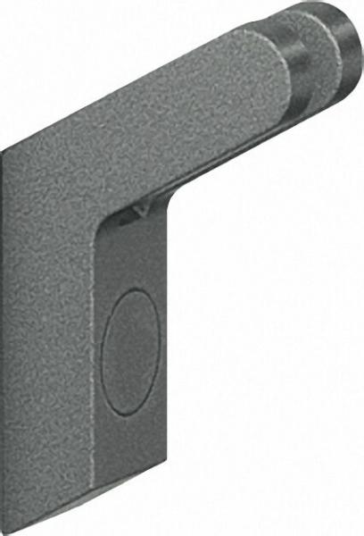 Wandhaken Serie Cavere aus Alu., Anthrazit-Metallic 95, 60x18mm, mit Befestigung