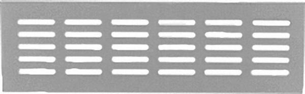 Lüftungsblech Alu 400x80mm weiß RAL 9016