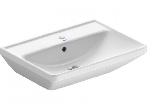 Waschtisch Duravit D-Neo, BxHxT: 650 x 170 x 440 mm, mit Ül., 1 HL mittig, weiß