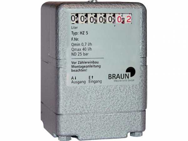 BRAUN Ölzähler HZ 5 0, 7-40 l/h