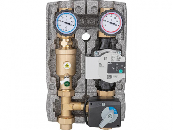 Heizkreisset Easyflow DN25 1' mit 3 Wege Mischer mit Magnetitabscheider Pumpe Grundfos UPM3S AUTO 25-60