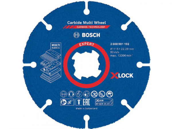 Trennscheibe BOSCH EXPERTCarbide Multiwheel Ø 115 mm X-LOCK