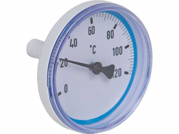 Thermometer blau für Heizkreisset DN20