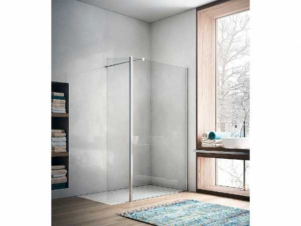 Walk-In Glasduschwand Eloa 2.0 975-990mm,H:1950mm+300mm Klapp- teil, gesamt 1290mm, Sigla 6mm