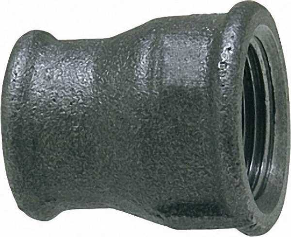 Tempergussfitting, schwarz Reduktionsmuffe, 1 1/4'' x 1'' (i/i) Typ 240