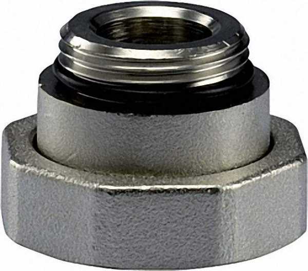 Anschlussverschraubung 1 1/2''IG x 1''AG mit Weichdichtung für Pumpenanschluss