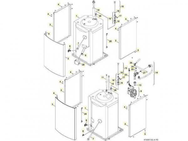 Buderus 87182250340 Rohr Tauchrohr Lg.940