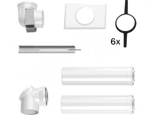 Buderus Abgassystem Grundbausatz DO-S, Ø 80/125 mm, Wandgeräte/GB102S/SB105,7738112556