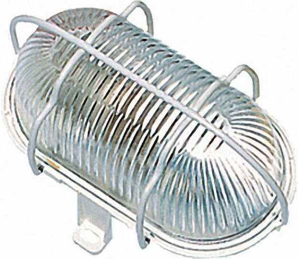 Kunststoff-Lampe, Oval, 60 Watt weiß