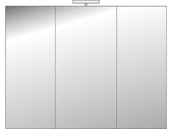 Spiegelschrank mit Beleuchtung Tranche ecru 3 Türen 1050x750x188mm