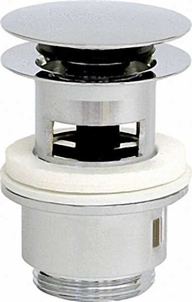Schaftventil ''Klicker'' mit Überlauf und gr. Stopfen D 65mm x 1 1/4'' x 60mm