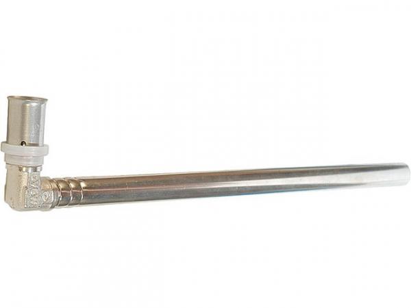 Pressfitting für MSVR Heizkörperanschluss Winkel vernickelt 16x2 - 15mm 300mm, einzeln TH-Kontur