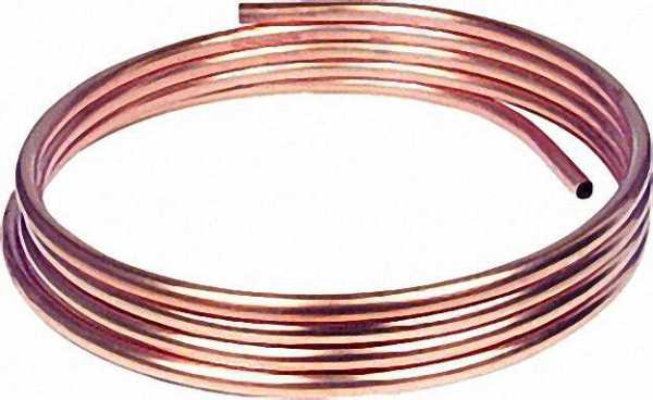 Kupfer-Installationsrohr weich in Ringen a 50 m, 8 x 1,0mm RAL/DVGW, DIN-EN 1057