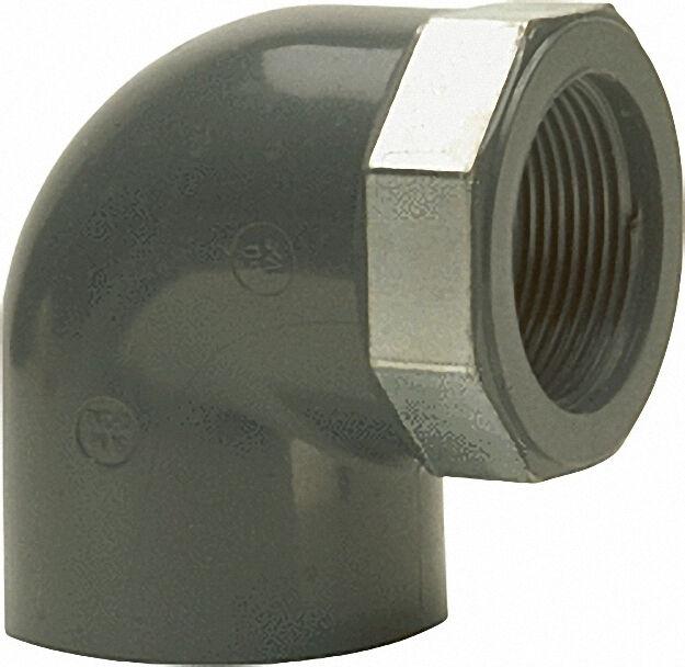 Pvc-u - Klebefitting Winkel 90°, 63mm x 2'', einseitig zylindrisches G Pvc-u - Klebefitting Winkel 90°, 63mm x 2'', einseitig zylindrisches G