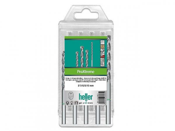 Natursteinbohrerset HELLER® 5-tlg Ø 4/5/6/8/10 mm PROXTREME mit Zylinderschaft