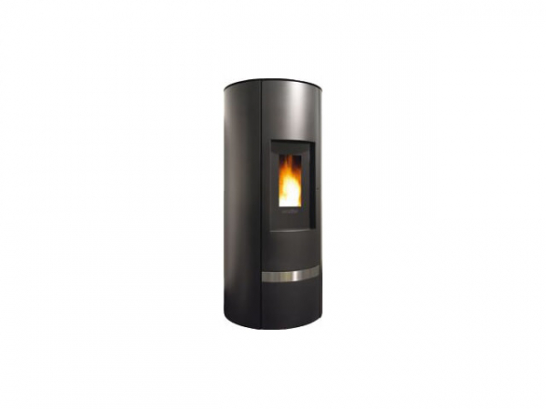 Buderus 7736661768 Pellet-Primärofen, crazy.nrg air +, 2-6 kW, Buderus edition, black Edelstahlstreifen