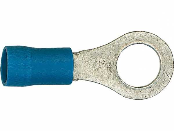 Kabelschuh in Ringform isoliert, 2,5mm², 4,3mm Farbe blau, VPE 100 Stück