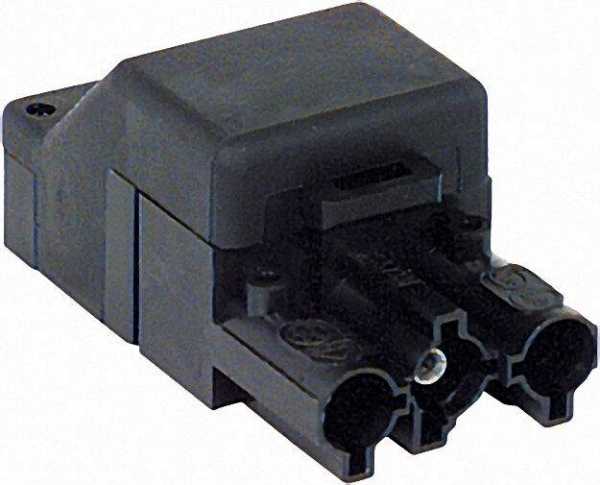 Kupplung 3-polig / schwarz 250V, 16A System Wieland