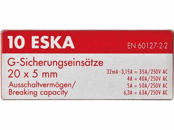 Feinsicherung flink 0,125 A (5x20mm) 10 Stück