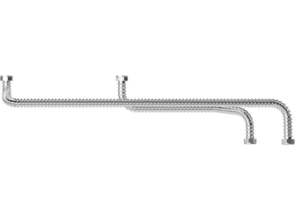 Buderus Verrohrungsset flexibel für Wohnungsstation WS160, 2 Edelstahlwellrohre mit Überwurfmuttern, 7735600800