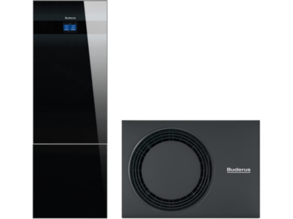 Buderus Luft-Wasser-Wärmepumpe Logaplus M WLW186i-7 AR T180 Paket Heizen & Kühlen 7 kW mit Logamatic BC400 180l Warmwasserspeicher LAN-Funkm