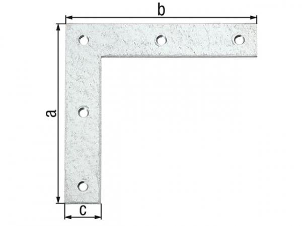 Eckwinkel, 160x160x30mm, sendzimirverzinkt