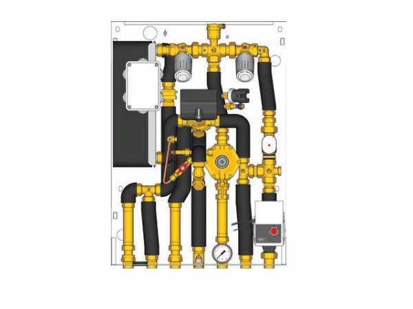 Giacomini GE556Y322 Wohnungsübergabestation mit Differenzdruckregler für Hoch- und Niedrigtemperatur- Heizsysteme 3/4"-Heizen 10KW/WW 56KW