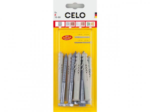 CELO Blister Rahmendübel R 10-80 TOSS, VPE 5 Stück Blister