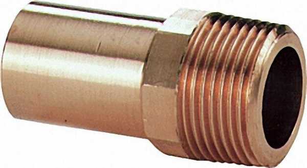 Rotguß Pressfitting Übergangsstück AG 22x3/4'' Typ 6280g Einsteckende lang