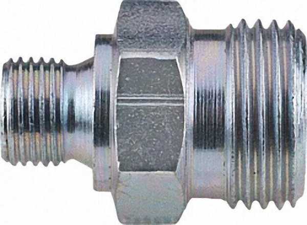 Doppeleinschraubnippel R 1/8'' zylindrisch x R 3/8'' zylindrisch mit Innenkonus