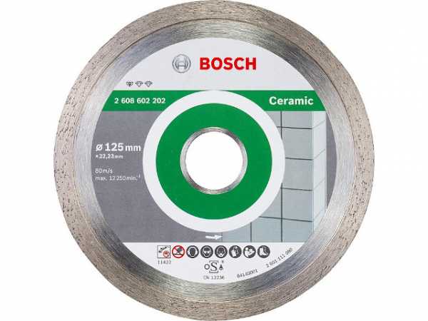 Diamanttrennscheibe BOSCH Standard for Ceramic für Fliesen Ø 125x22,23x1,6mm