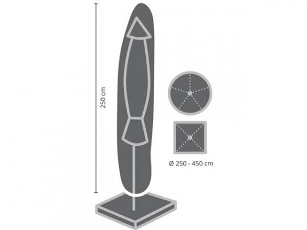 Schutzhülle für Schirm max. d 450 cm OCP L