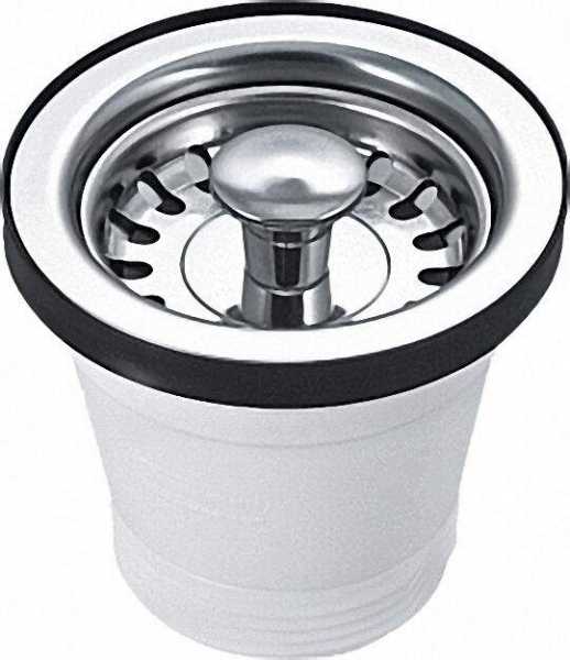 Spülenventil 11/2''x 70mm mit Siebeinsatz Edelstahl 52mm