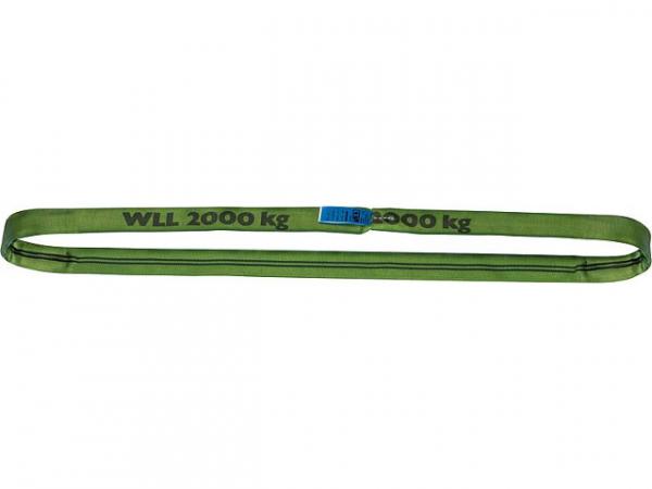 Rundschlinge aus Polyester 1492-2 Doppelmantel Grün = 2 t / Länge 1 m