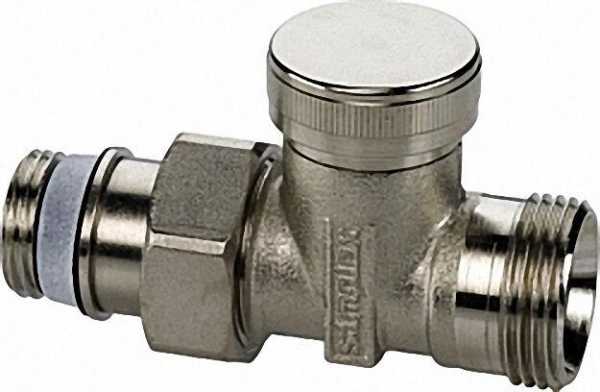 SIMPLEX Rücklaufverschraubung Typ AG/M Messing vernickelt 1/2'' x 3/4'' Ausführung: Eck