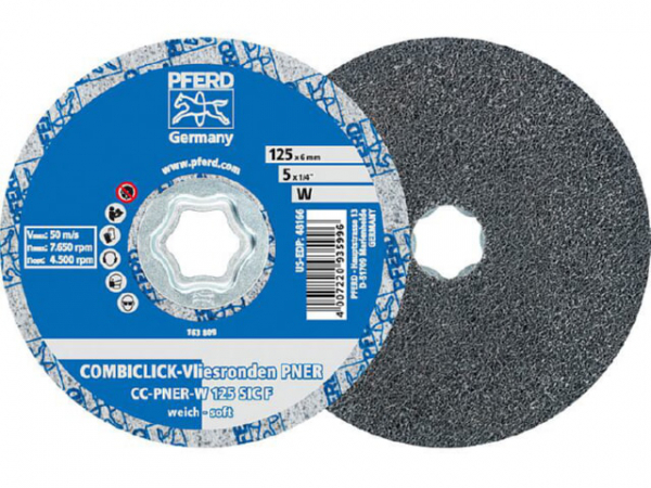 Vliesscheibe Pferd COMBICLICK, d 125 mm, weich / fein