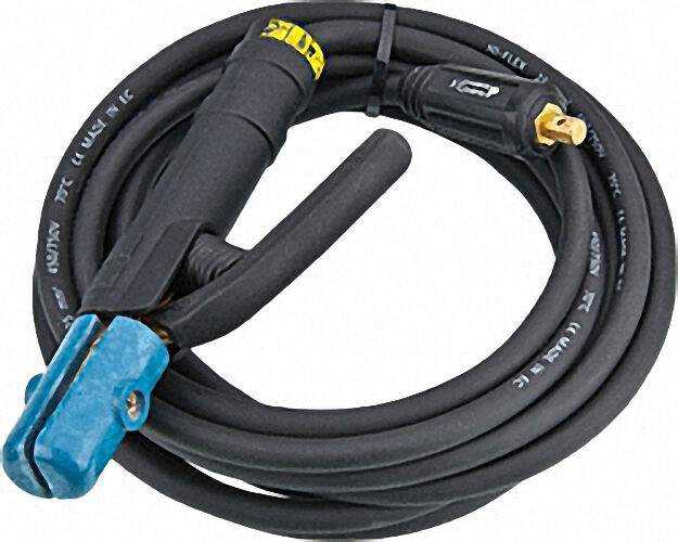 Schweisskabel, mit Elektrodenhalter 25mm², 5 m, Dorn 9mm / 200 A Schweisskabel, mit Elektrodenhalter 25mm², 5 m, Dorn 9mm / 200 A