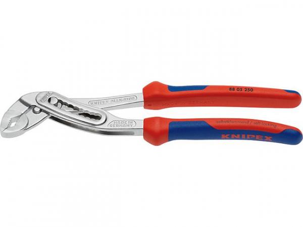 KNIPEX -Alligator Wasserpumpenzange verchromt mit zweifarbigen Mehrkomponenten-Griffhüllen L=300mm