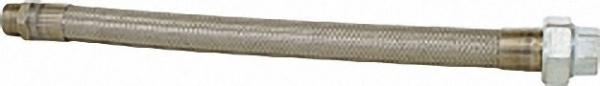 Ringwellschlauchleitung aus Edelstahl mit Gewindeanschlüssen R 1/2'' Länge 300mm