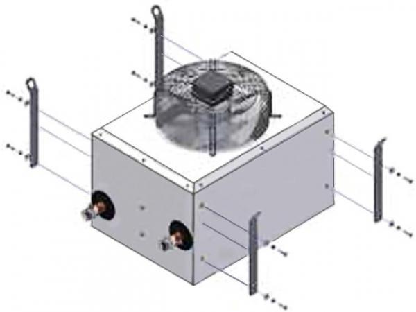 4 Aufhängelaschen für Deckenmontage für Luftheizer LH120-930